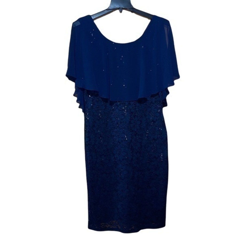 Miss Cristina USA Blue Short Sleeve Sheath Dress - NWOT - Size XL